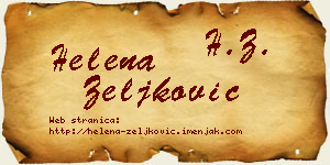 Helena Zeljković vizit kartica